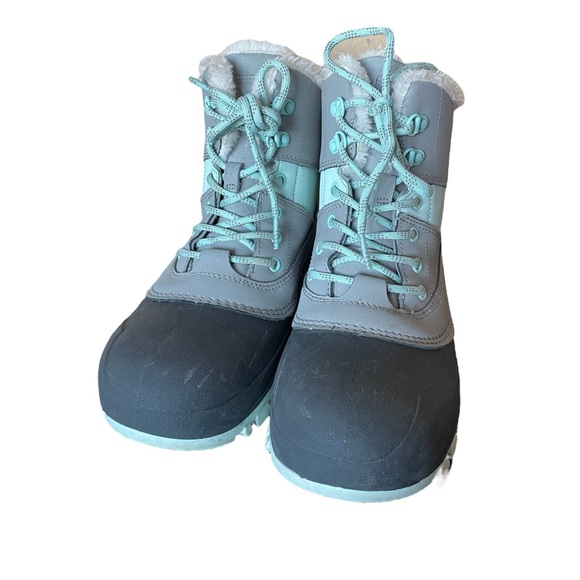 All In Motion Kids' Ryan Lace-Up Winter Boots Mint/Gray - Picture 2 of 5